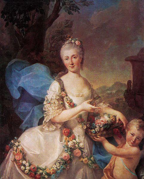 Marcello Bacciarelli Portrait of Apolonia Ustrzycka and her son Stanislaw. Norge oil painting art